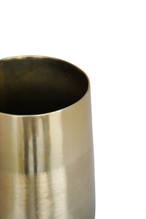 Classy Outdoor Planter set of 2 with Metallic Finish in Brass