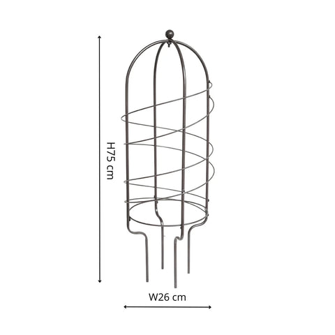 Elegant and Versatile Supportive Plant Stand in Zinc Finish