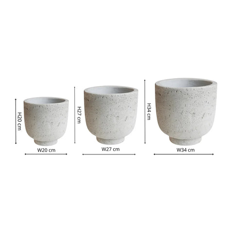 Raw Urban style Planter set of 3 with Concrete Effect