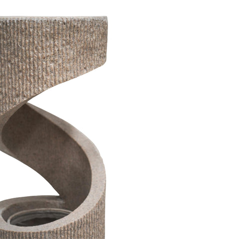 Elegant Spiral Water Feature with Contemporary Design in Sandstone Finish