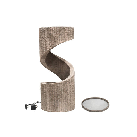 Elegant Spiral Water Feature with Contemporary Design in Sandstone Finish