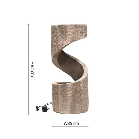 Elegant Spiral Water Feature with Contemporary Design in Sandstone Finish