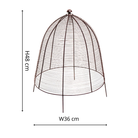 Versatile Protective Plant Wire Cover in Bronze Finish