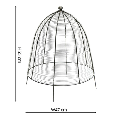 Versatile Large Protective Plant Wire Cover in Zinc Finish