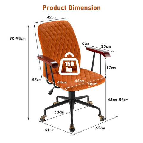 Charming Leisure Swivel Chair with Ergonomic Backrest and Flexible Rotation