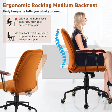 Charming Leisure Swivel Chair with Ergonomic Backrest and Flexible Rotation