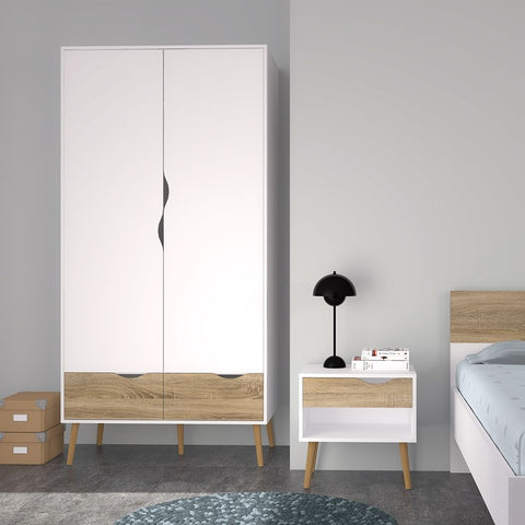 Elegant and Versatile Scandinavian Wardrobe with Neutral Palette and Ample Storage