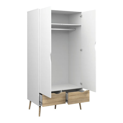 Elegant and Versatile Scandinavian Wardrobe with Neutral Palette and Ample Storage