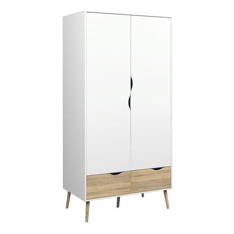 Elegant and Versatile Scandinavian Wardrobe with Neutral Palette and Ample Storage