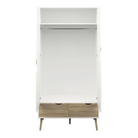 Elegant and Versatile Scandinavian Wardrobe with Neutral Palette and Ample Storage