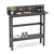 Outdoor Pub Height Bar Table with Storage Shelf in Grey