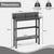 Outdoor Pub Height Bar Table with Storage Shelf in Grey