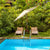 Wooden Parasol Umbrella with Pulley Lift System and Tilt Adjustment
