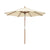 Wooden Parasol Umbrella with Pulley Lift System and Tilt Adjustment