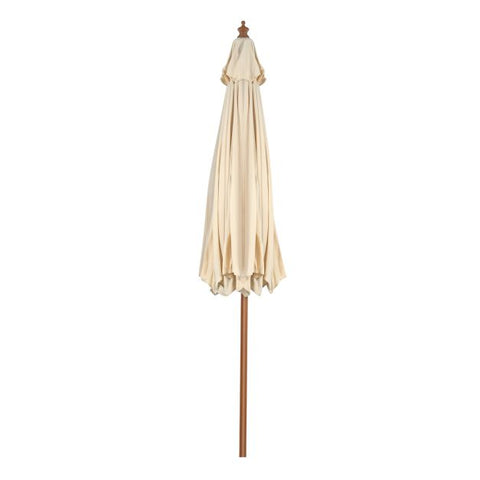 Wooden Parasol Umbrella with Pulley Lift System and Tilt Adjustment