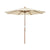 Wooden Parasol Umbrella with Pulley Lift System and Tilt Adjustment