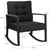 Outdoor Rocking Chair with Steel Frame and Soft Detachable Cushion