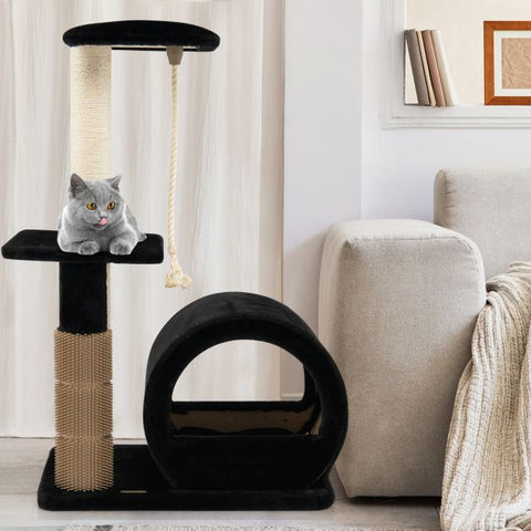 Molly Cat Tree Multi-Level Design with Grooming Brush and Sisal Rope