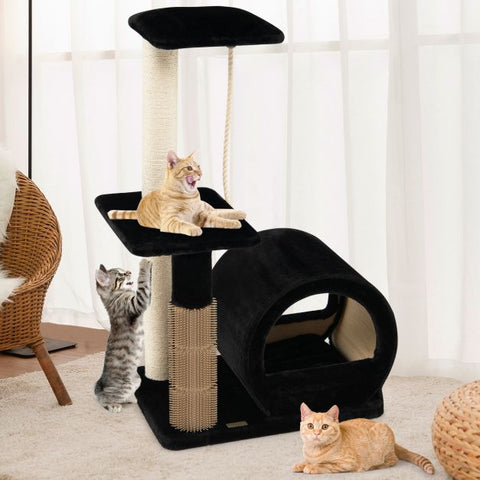 Molly Cat Tree Multi-Level Design with Grooming Brush and Sisal Rope