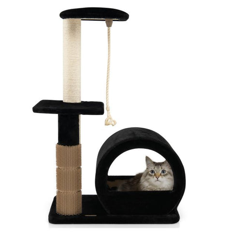 Molly Cat Tree Multi-Level Design with Grooming Brush and Sisal Rope