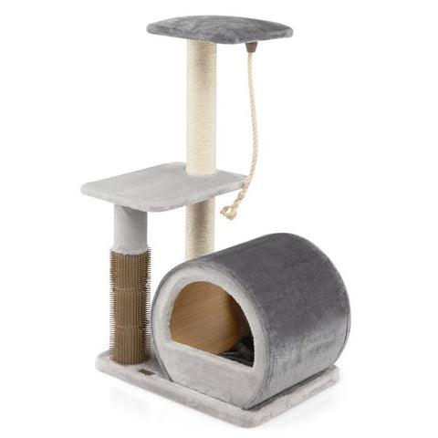 Molly Cat Tree Multi-Level Design with Grooming Brush and Sisal Rope