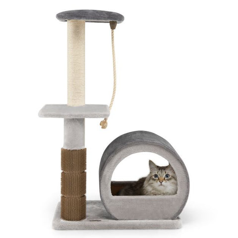 Molly Cat Tree Multi-Level Design with Grooming Brush and Sisal Rope
