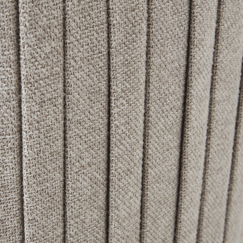 Minimalist and Modern Swivel Ottoman with Textured Fabric in Oatmeal