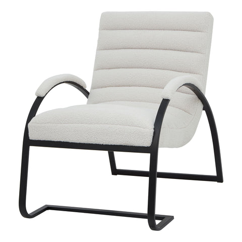 Stylish and Ergonomic Ribbed Arm Chair in Grey