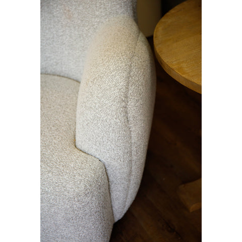 Minimalist and Stylish Plush Arm Chair in Greige