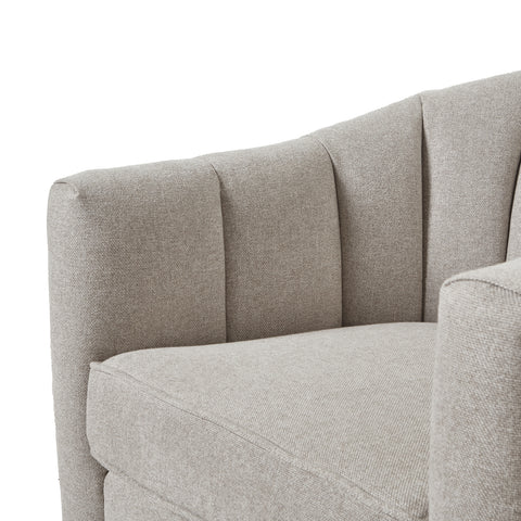 Minimalist and Modern Swivel Chair in Oatmeal