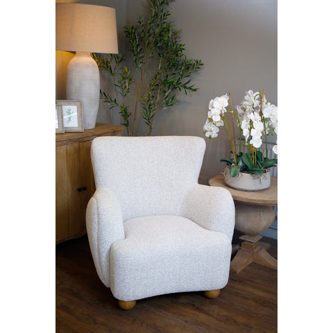 Minimalist and Stylish Plush Arm Chair in Greige
