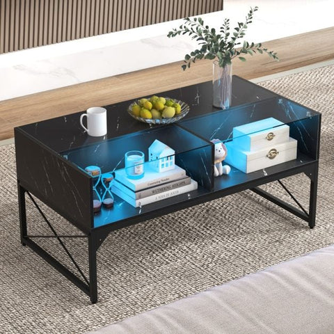 Stylish and Modern LED Tempered Glass Coffee Table