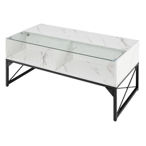 Stylish and Modern LED Tempered Glass Coffee Table