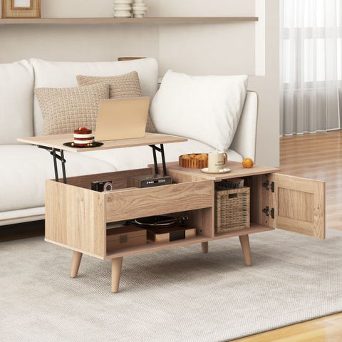 Elegant and Practical Multi-use Coffee Table with Spacious Hidden Compartment