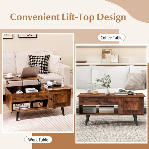 Elegant and Practical Multi-use Coffee Table with Spacious Hidden Compartment