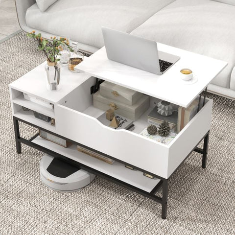 Elegant and Practical Multi-use Coffee Table with Removable Shelf