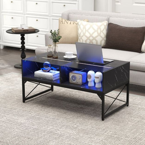 Stylish and Modern LED Tempered Glass Coffee Table