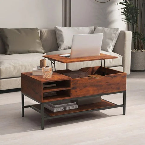Elegant and Practical Multi-use Coffee Table with Removable Shelf