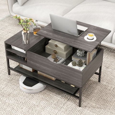 Elegant and Practical Multi-use Coffee Table with Removable Shelf