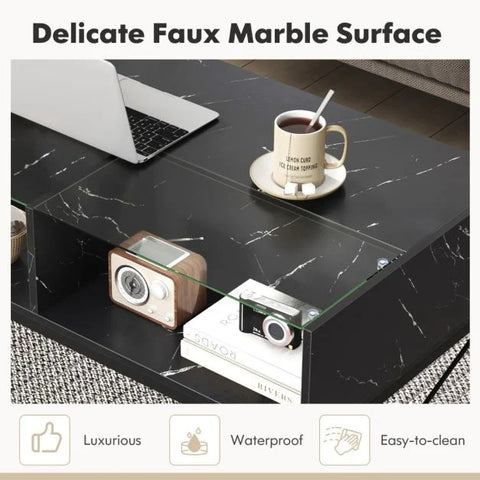 Stylish and Modern LED Tempered Glass Coffee Table