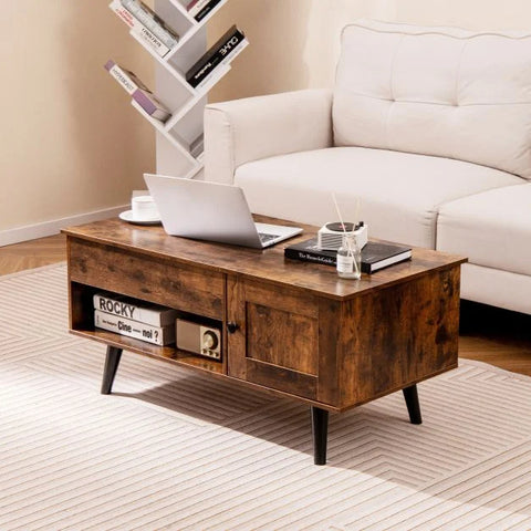 Elegant and Practical Multi-use Coffee Table with Spacious Hidden Compartment