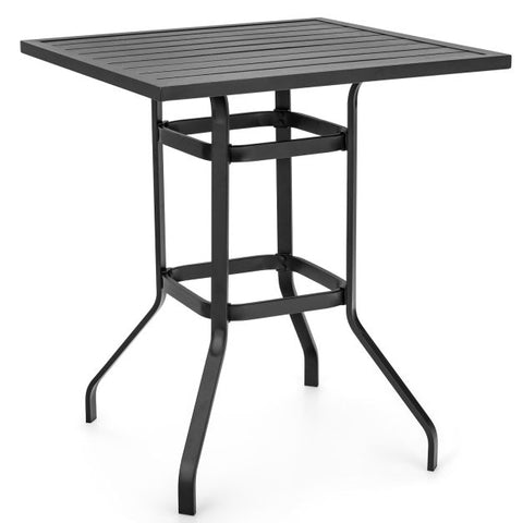 Patio 81cm Bar Height Table with High-Quality Steel and Powder-Coated Tabletop
