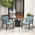 Garden All-Weather Dining Chair Set with Backrest and Sturdy Frame