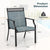 Garden All-Weather Dining Chair Set with Backrest and Sturdy Frame