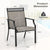 Garden All-Weather Dining Chair Set with Backrest and Sturdy Frame