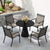 Garden All-Weather Dining Chair Set with Backrest and Sturdy Frame