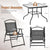 Fairfield Outdoor Dining Set with Parasols Hole in Black and Grey