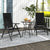 Outdoor Lightweight Folding Chairs with 7-Level Recline and Padded Seat in Black