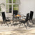 Outdoor Lightweight Folding Chairs with 7-Level Recline and Padded Seat in Black