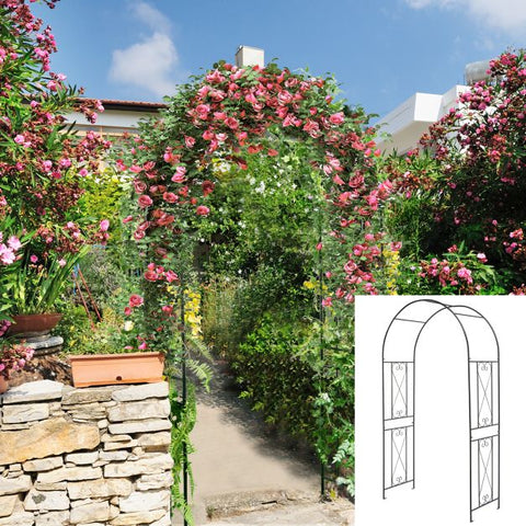 Garden Decorative Plant Archway with Wide Application in Black